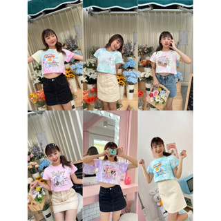 ☀️ baby crop ลายมัดย้อม honey mood🧸🍯 swings ผ้าดีม้าก 💕 สีไม่ตก 1OO%เหมาะกับซัมเมอร์สุดๆ 🫧  🐰 size : อก 32-36 ยาว 14 “ 🥕