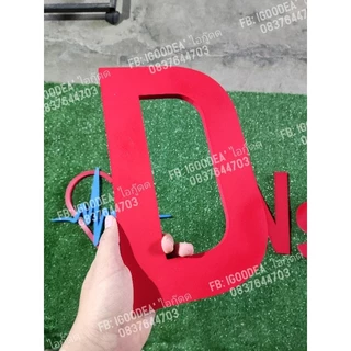 Set2# ตัวอักษร ขนาด 22-40 cm ตัวเลขพลาสวู๊ด พลาวูด ป้ายร้าน ป้ายบริษัท อักษรงานแต่ง หนา 10 mตัวอักษร