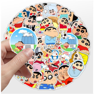 พร้อมส่ง New Sticker Crayon Shin-chan Shin chan  สติกเกอร์กันน้ำรูปแบบที่แตกต่างกัน 50 ชิ้น