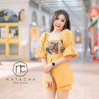 งานป้าย NATACHA ชุดเซ็ตเสื้อ1 กางเกง1 แขนทรงเจ้าหญิง *สินค้ามีแค่S