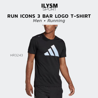 ADIDAS RUN ICONS 3 BAR LOGO T-SHIRT (HR3243) เสื้อวิ่ง อาดิดาส ผู้ชาย ลิขสิทธิ์แท้!!