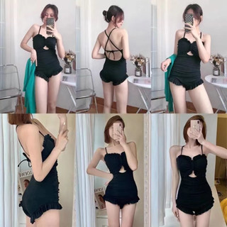 40-58KG 👙ชุดว่ายน้ำวันพีช สไตล์เซ็กซี่ สำหรับผู้หญิง มีฟองและซับใน 0392