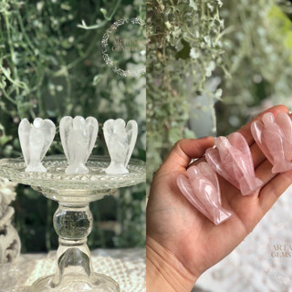 Gemstone Angel Clear quartz, Rosequartz หินนางฟ้าชนิดต่างๆ🤍💗