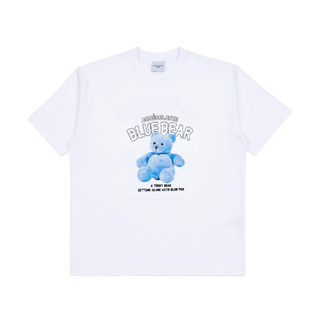 acmé de la vie BLUE TEDDY BEAR Short Sleeve T-Shirt (WHITE)