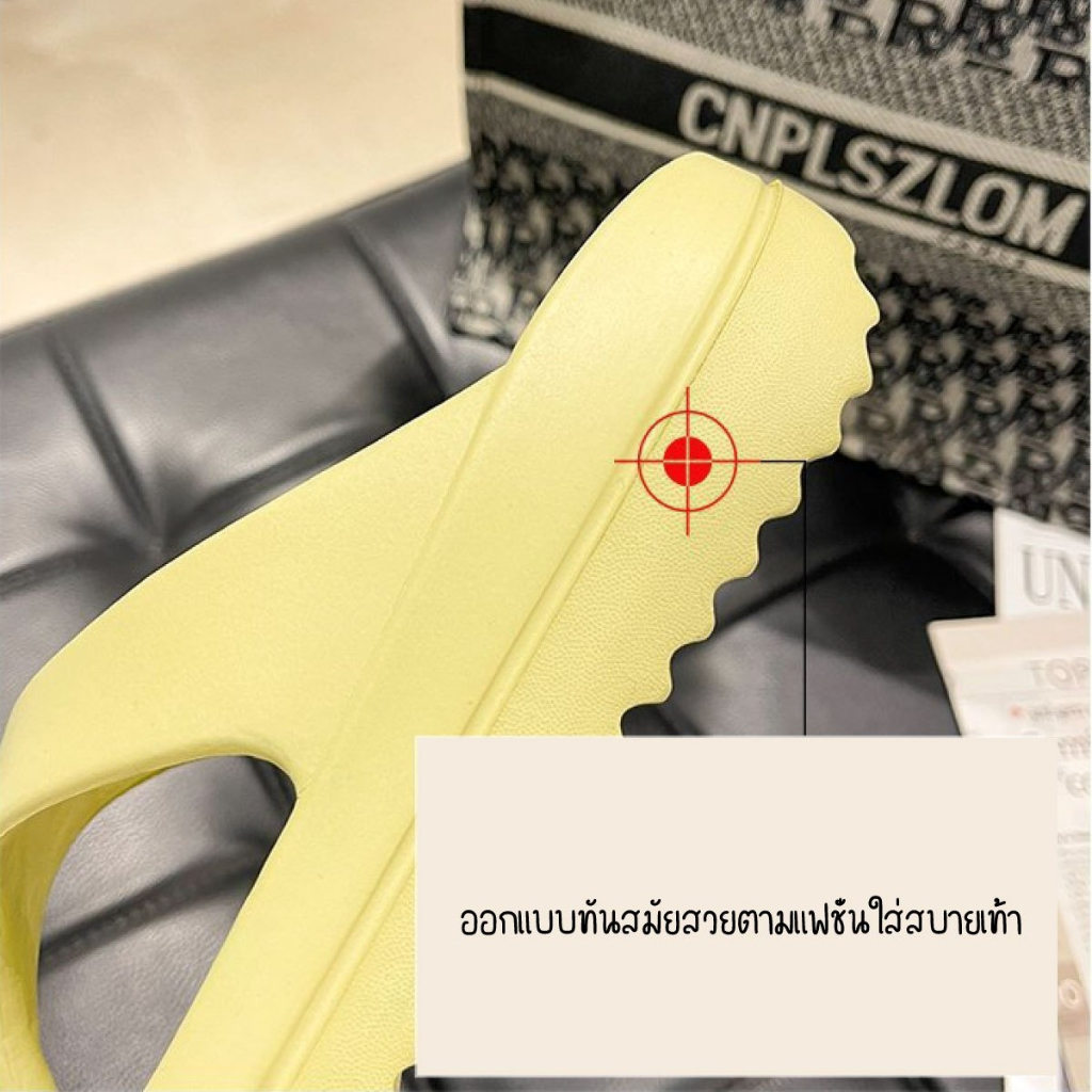 รองเท้า รองเท้าแตะหูหนีบ หูคีบ กันลื่น ไม่ซับน้ำ พื้นหนา  UNISEX / HomeUP ราคา ถูกที่สุด ดีลบีเคเค แกลเลอรีภาพที่ 5