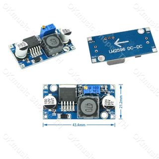LM2596 DC-DC Adjustable Buck Converter step down ตัวควบคุมแรงดันไฟฟ้า แบบปรับได้ พร้อมโวลต์มิเตอร์ LED