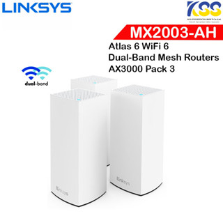 LINKSYS Atlas 6 (MX2003-AH) Wireless AX3000 Dual-Band Mesh WiFi 6 System, 3-Pack