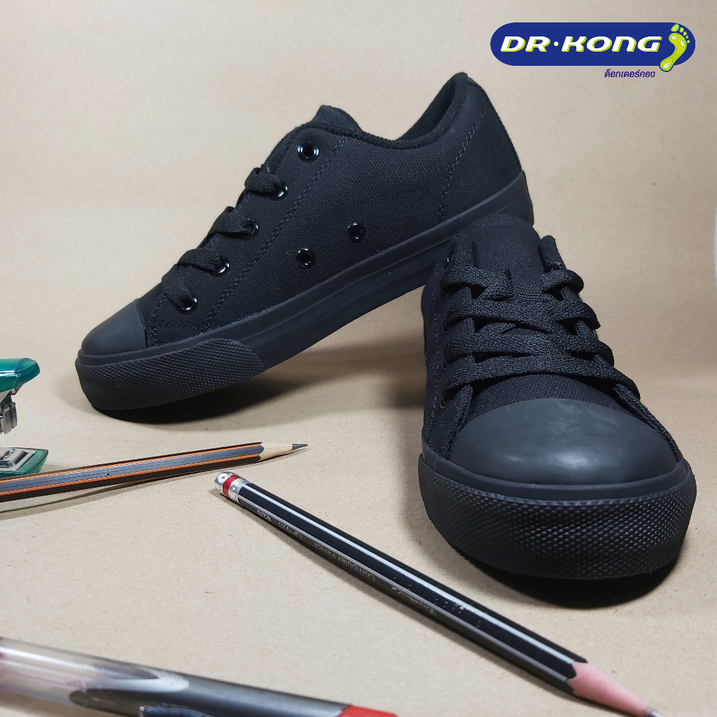 DR.KONG รองเท้าเพื่อสุขภาพ รองเท้านักเรียนชายรุ่น C61040B สีดำ