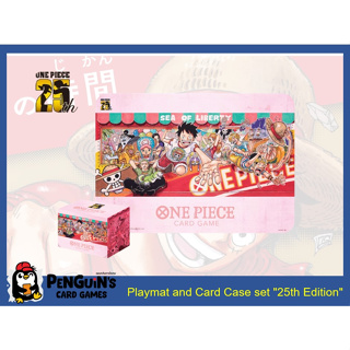 [OP] Onepiece Cardgame Playmat and Card Case set "25th Edition" - แผ่นรองเล่น และ กล่องใส่เด็ค