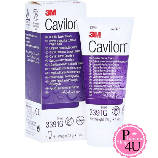 3M Cavilon Durable Barrier Cream คาวิลอน ครีมชนิดเข้มข้น ทาแผลกดทับ ขนาด 28/92 กรัม