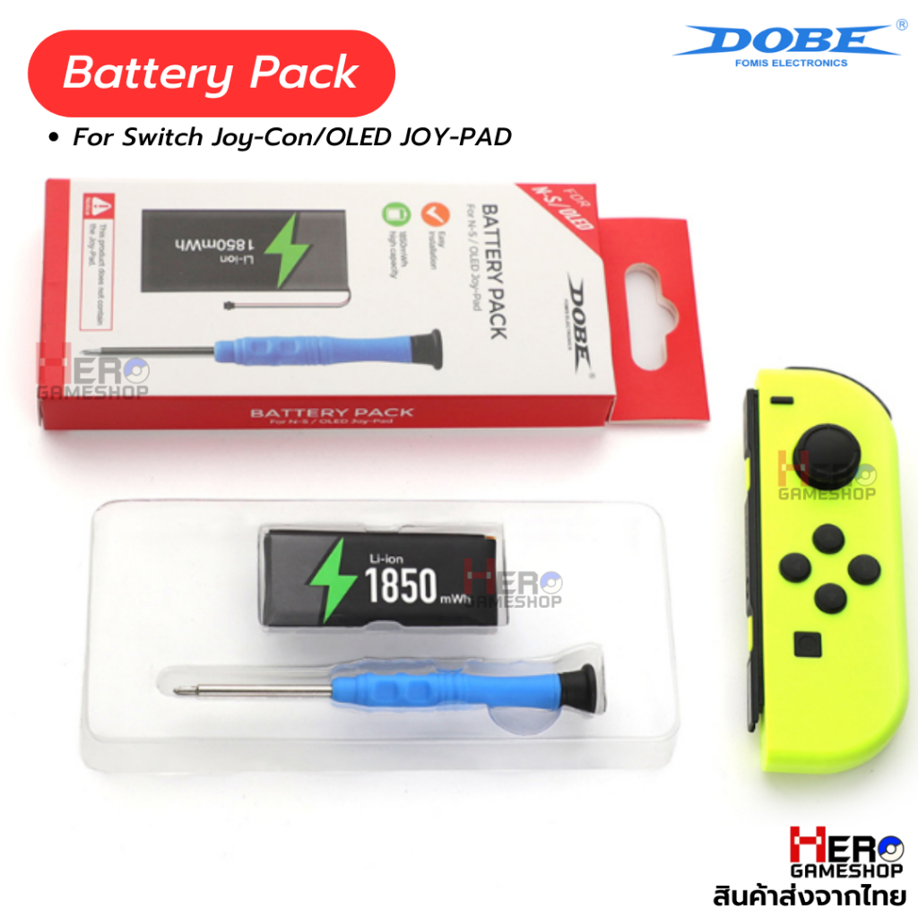 [DOBE] Joy Con Battery Pack Set ชุด แบต Li-on 1850 mAh Nintendo Switch OLED 🇹🇭พร้อมส่งในไทย🇹🇭 ใช้ได้ ทุกรุ่น พร้อมไขควง