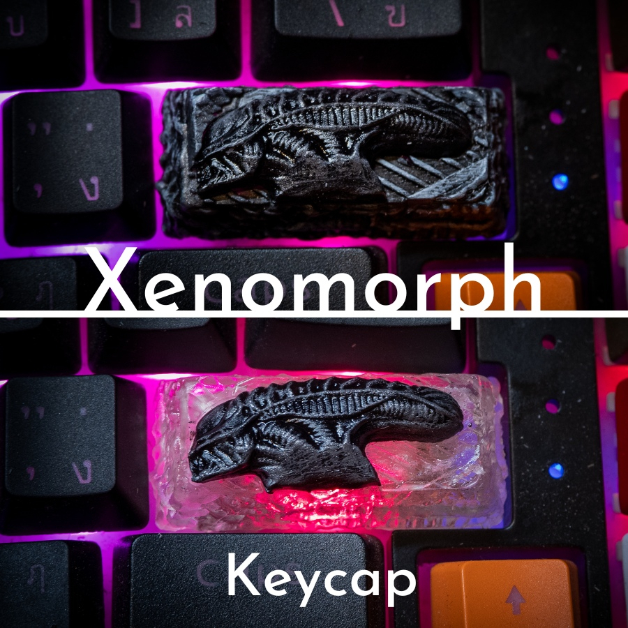 ส่งฟรี Artisan keycap alien xenomorph