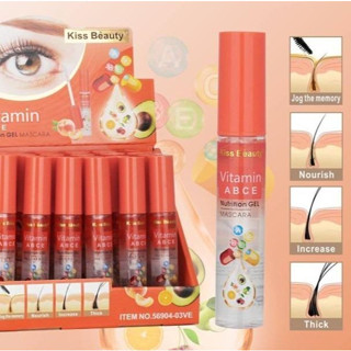 ⚡FLASH SALE⚡♡พร้อมส่ง KISS BEAUTY No.56904-03 NUTRITION GEL MASCARA VITAMIN ABCE(1 box 24pcs)