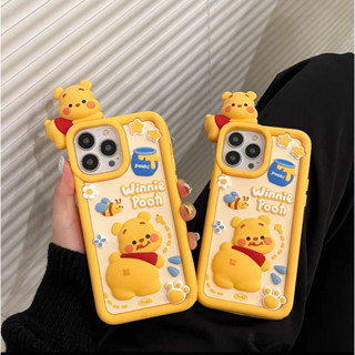 เคสซิลิโคน หัวเกาะหมีพูห์ สำหรับรุ่นไอโฟน i6 6s 7/8 6splus 7/8plus i11 12/12pro 12promax 13 13pro 13promax 14promax 14