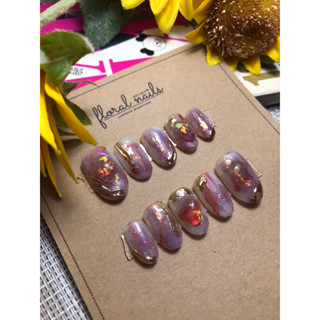 Floral nails : Marble japan nail style | press on nail