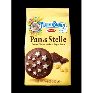 Mulino Bianco pan di stelle cocoa biscuit 200g. บิสกิตคุกกี้ช็อกโกแลต นำเข้า