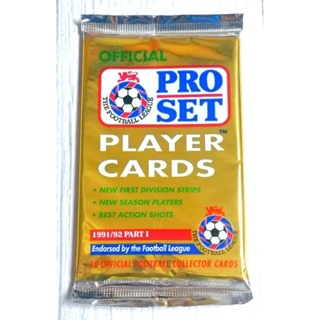 (Sealed Pack) ซองสุ่มการ์ดฟุตบอล PRO SET 1991/92 PLAYER SOCC…