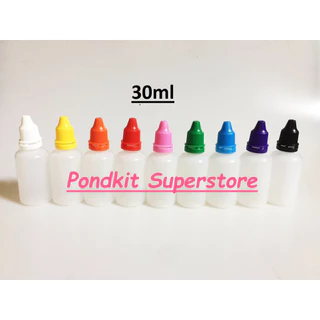 ขวดหยดพลาสติกเปล่าสีขุ่น set100ขวด 30ml/50ml/100ml พร้อมจุกและฝา