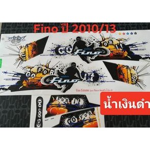 สติ๊กเกอร์  FINO ฟีโน่  สีน้ำเงินดำ ปี 2010 รุ่น 13