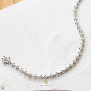 Gems Heritage :  สร้อยข้อมือเพชร Eternity diamond bracelet 0.03cts each(blwg100)