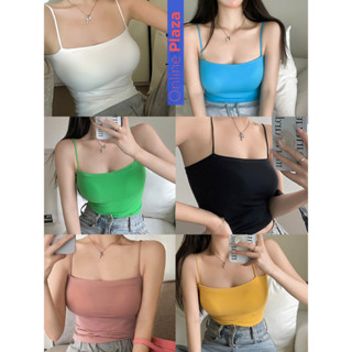 เสื้อสายเดี่ยวเซ็กซี่ หลากสีสัน รับซัมเมอร์ มีฟองน้ำ ดันทรง กันโป้
