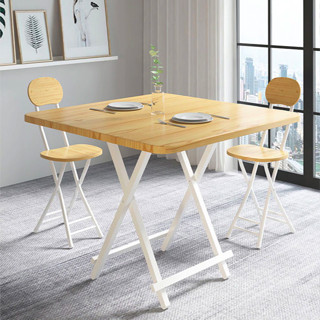 โต๊ะไม้พับได้ โต๊ะพับ ไม่ต้องติดตั้ง dining table simpledream6