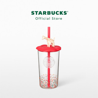 Starbucks Glass Terrazzo with Giraffe Topper Cold Cup 12oz. ทัมเบลอร์สตาร์บัคส์ ขนาด 12ออนซ์ A11141877