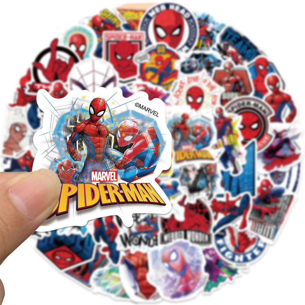 พร้อมส่ง ของแท้ 100% marvel สไปเดอร์-แมน Spider Man มาร์เวล  sticker สติกเกอร์กันน้ำรูปแบบที่แตกต่างกัน 50 ชิ้น