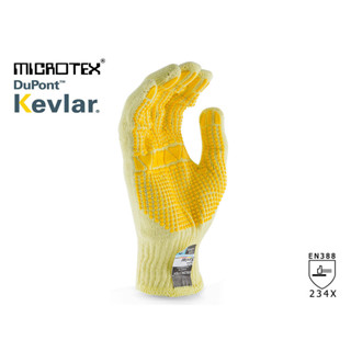 ถุงมือเคฟล่าร์กันบาด-กันร้อน MICROTEX® รุ่น CUT3 Heat DOT | กันบาด | กันร้อน | ถุงมือกันลื่น