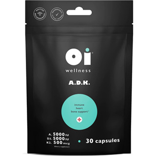 Oi Wellness ADK Vitamin Supplement - Vitamin A 5000 IU, Vitamin D3 5000 IU, Vitamin K2 Supplement, Bone Strength Supplem