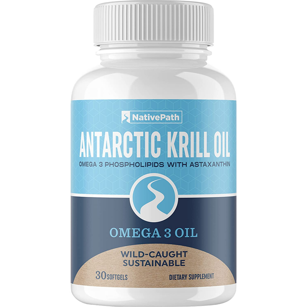 NativePath: Antarctic Krill Oil - Wild-Caught Krill Omega-3 Fatty Acids with EPA and DHA - 30-Day Supply - Supports Your