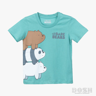 DOSH KIDS UNISEX T-SHIRTS WE BARE BEARS เสื้อยืดคอกลม แขนสั้นFBTK210904-GR1