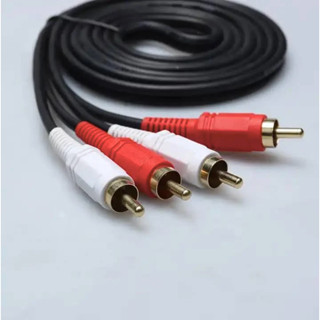 สาย AV 2 ออก 2 สาย RCA เข้า 2 ออก 2 1.5เมตร สายสัญญาณภาพและเสียง Audio Stereo สายทีวี สายสัญญาณ XLL สาย AV ขาวแดง