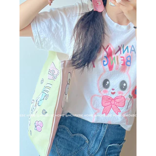 กระเป๋าสะพายข้าง กระเป๋าสะพายข้างผู้หญิง ขนาดใหญ่ 7 ลายให้เลือก พร้อมส่ง！