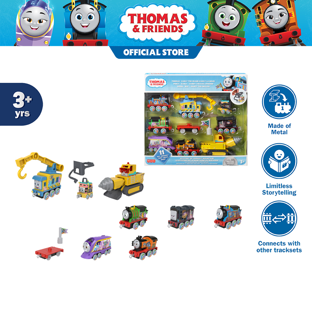Thomas & Friends Mystery of Lookout Mountain Set Push Along โทมัสแอนด์เฟรนด์ เซตรถไฟโซดอร์คัพ เข็นมือ (HMC25)