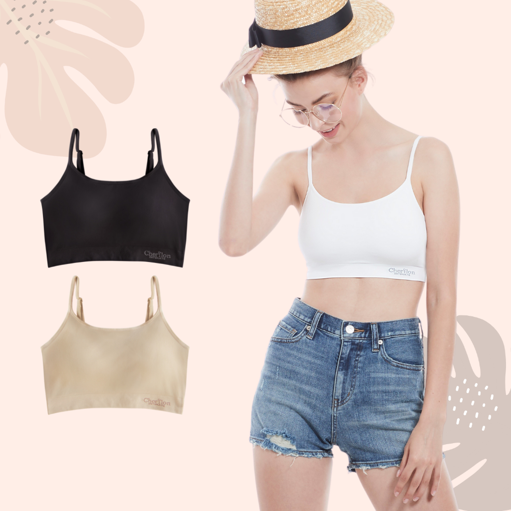 Cherilon Chic Bra เชอรีล่อน บรา เสื้อในไร้โครง สายเดี่ยว เสริมฟองน้ำ นุ่มสบาย กระชับ CHERBRA001