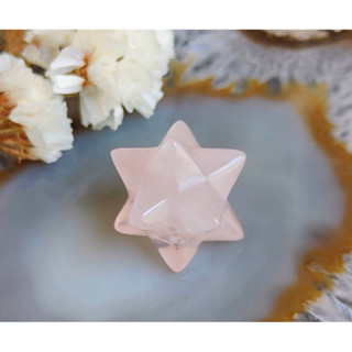 1 inch Rose Quartz Merkaba Stars For Reiki Healing, chakra balancing, Crystal Grid, Rose Quartz Crystal Merkaba