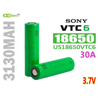 [พร้อมส่ง] Genuine US18650VTC6 Sony 3130mAh 30A 3.7v Rechargeable Li-ion Battery ถ่านชาร์จ แบตเตอรี่ลิเธียมของแท้