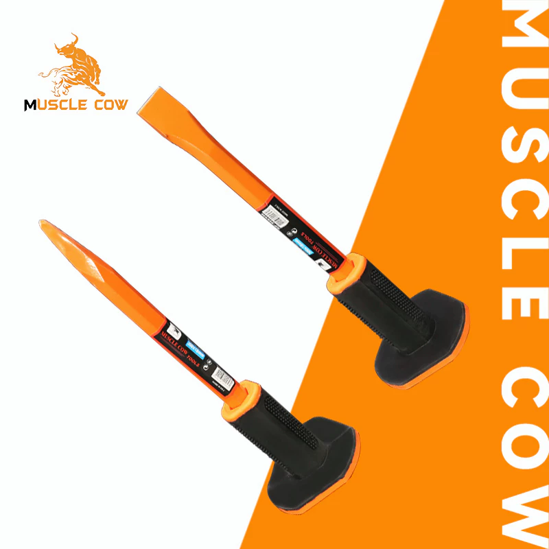MUSCLE COW สิ่วก่ออิฐ สกัด สิ่ว สกัดหุ้มยาง หัวแหลม สกัดปลายแหลม สกัดปลายแบน สิ่วหน้าแคบ สกัดเหล็ก สกัดปูน สกัดหิน