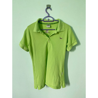 เสื้อ Lacoste  มือสองสีเขียวอ่อน