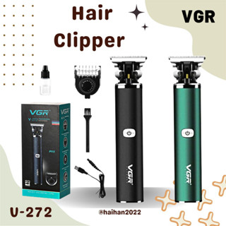 ปัตตาเลี่ยนตัดผมไร้สาย  VGR รุ่น V-272 สีดำ สีเขียว ปัตตาเลี่ยนตัดผมแบบไร้สาย กันขอบ ตกแต่งลายทรงผมได้