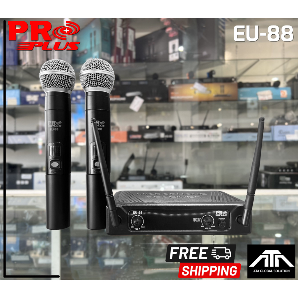 ส่งฟรี PROPLUS EU-88 EU88 ไมค์ลอย คลื่นความถี่ใหม่ คลื่น UHF รับอนุญาตจาก กสทช ไมค์ไร้สาย proplus eu88 eu 88