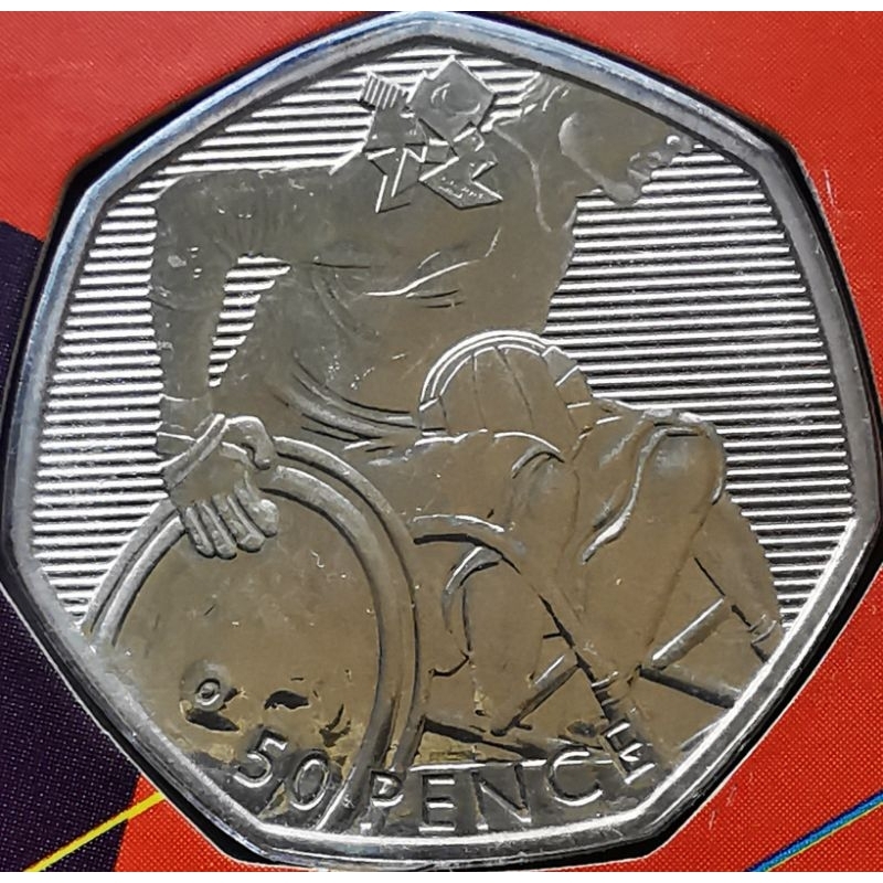 เหรียญ​อังกฤษ​ UK, 50​ Pence, (ที่ระลึก​มหกรรม​กีฬา​โอลิมปิก​ London​ 2012), mint​ pack