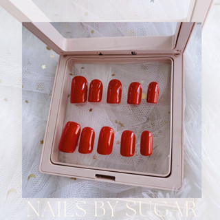 NAILS by Sugar 💕 เล็บเจลแท้ สีพื้น สีแดงเชอรี่