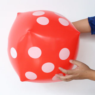ของเล่นเกมส์ชายหาด ลูกเต๋าเป่าลม PVC ขนาดใหญ่ ลูกเต๋าพองลม [ขนาด]: 35 ซม. X 35 ซม. X 35 ซม.