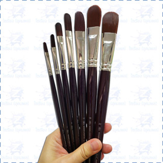 พู่กันสีอะครีลิคพรีเมี่ยม หัวแบนปลายมน Filbert Galeria Winsor&amp;Newton Acrylic colour brush (1 อัน)