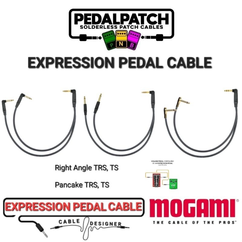 EXPRESSION PEDAL CABLE  สายสัญญาณ INSERT TRS STEREO - TS DUAL MONO ใช้สาย MOGAMI เลือกแบบสายและความย