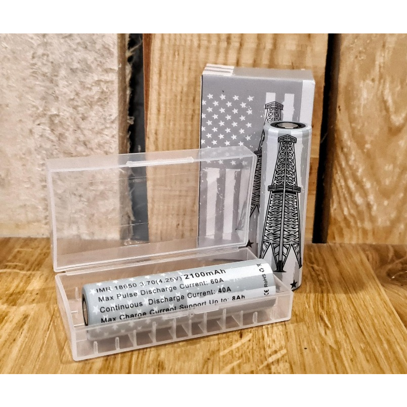 พร้อมส่ง!!! ถ่านชาร์จ VAPE AMP IMR 18650 3.7 (4.25V) 2100mAh ( 2 ก้อน )