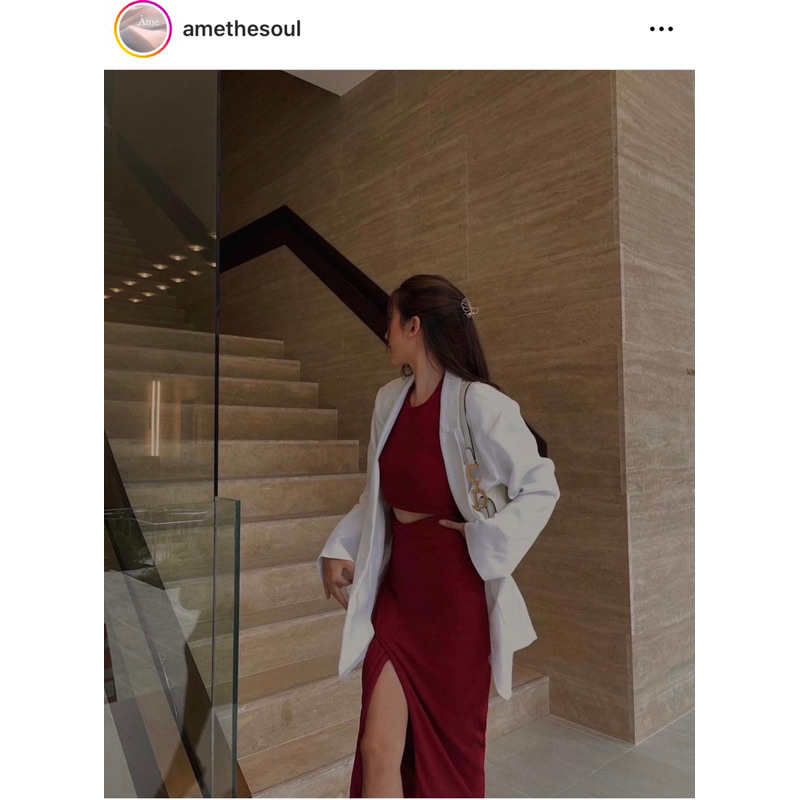 [NEW] AMETHESOUL ines dress (แดง)