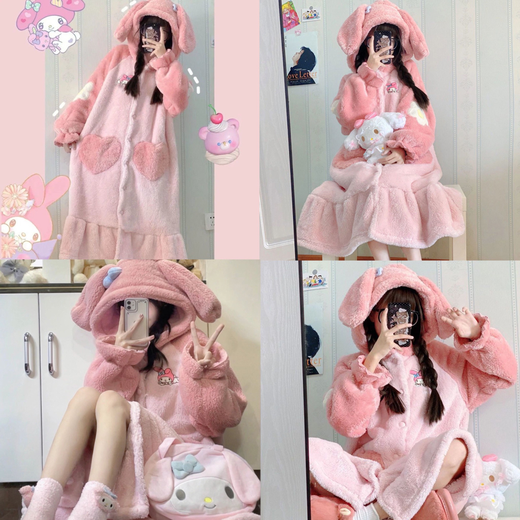 ส่งด่วน💓 ชุดน่ารัก Mymelody ชุดนอน ชุดแฟนซี ชุดปาร์ตี้ เสื้อกันหนาว มายเมโลดี้ ชมพูน่ารัก ชุดคอสเพลย์ ชุดมาสคอต 19004